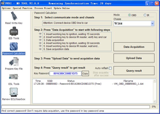 VVDI2 BAG MBTOOL BENZ Вычисление паролей