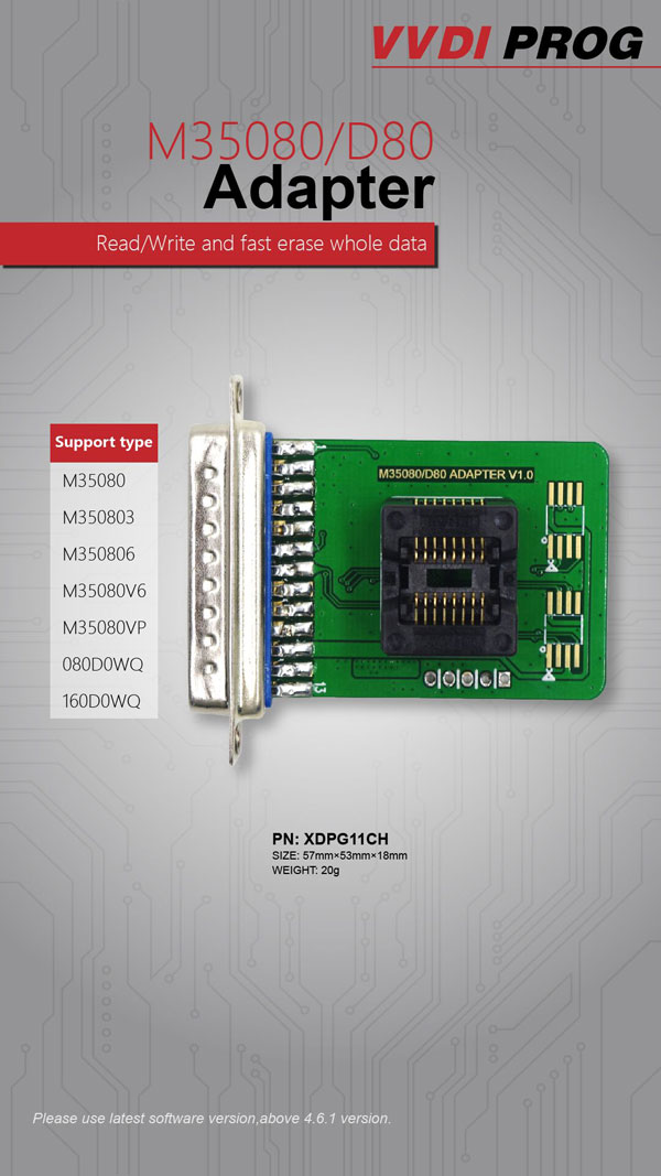 Адаптер Xhorse VVDI Prog M35080 D80 - 1