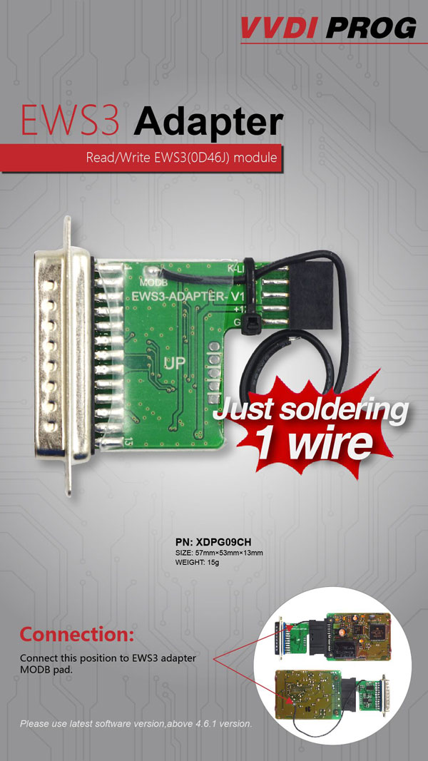 Адаптер Xhorse EWS3 для VVDI Prog Programmer 2
