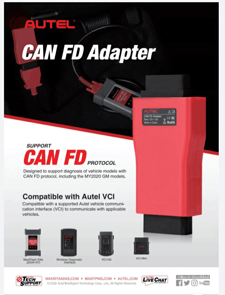 Адаптер Autel CAN FD