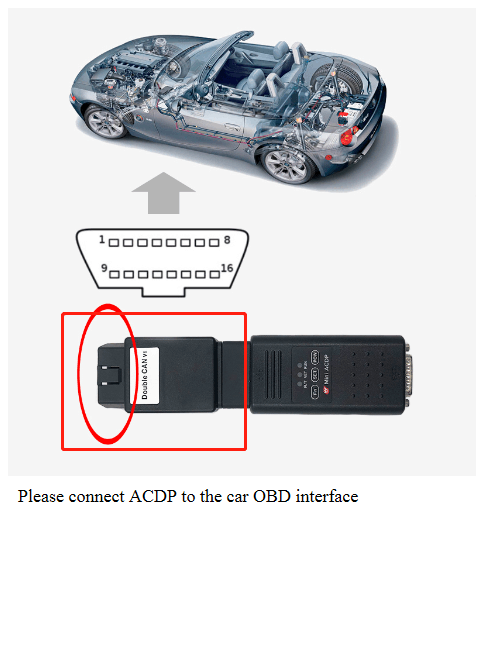 Двойной адаптер CAN для модуля ACDP Volvo 12 и модуля JLR KVM 9