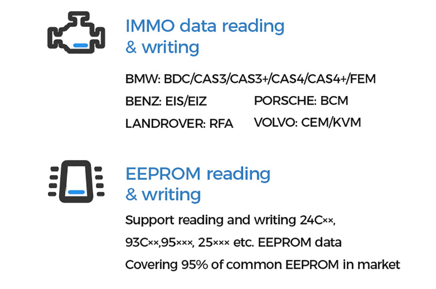 Данные XHORSE MINI PROG IMMO и чтение и проводка Eeprom