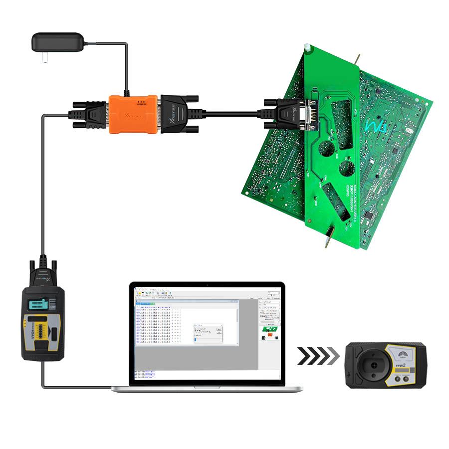 Беспварочный адаптер Xhorse BCM2 Audi для подключения VVDI2 и VVDI Prog