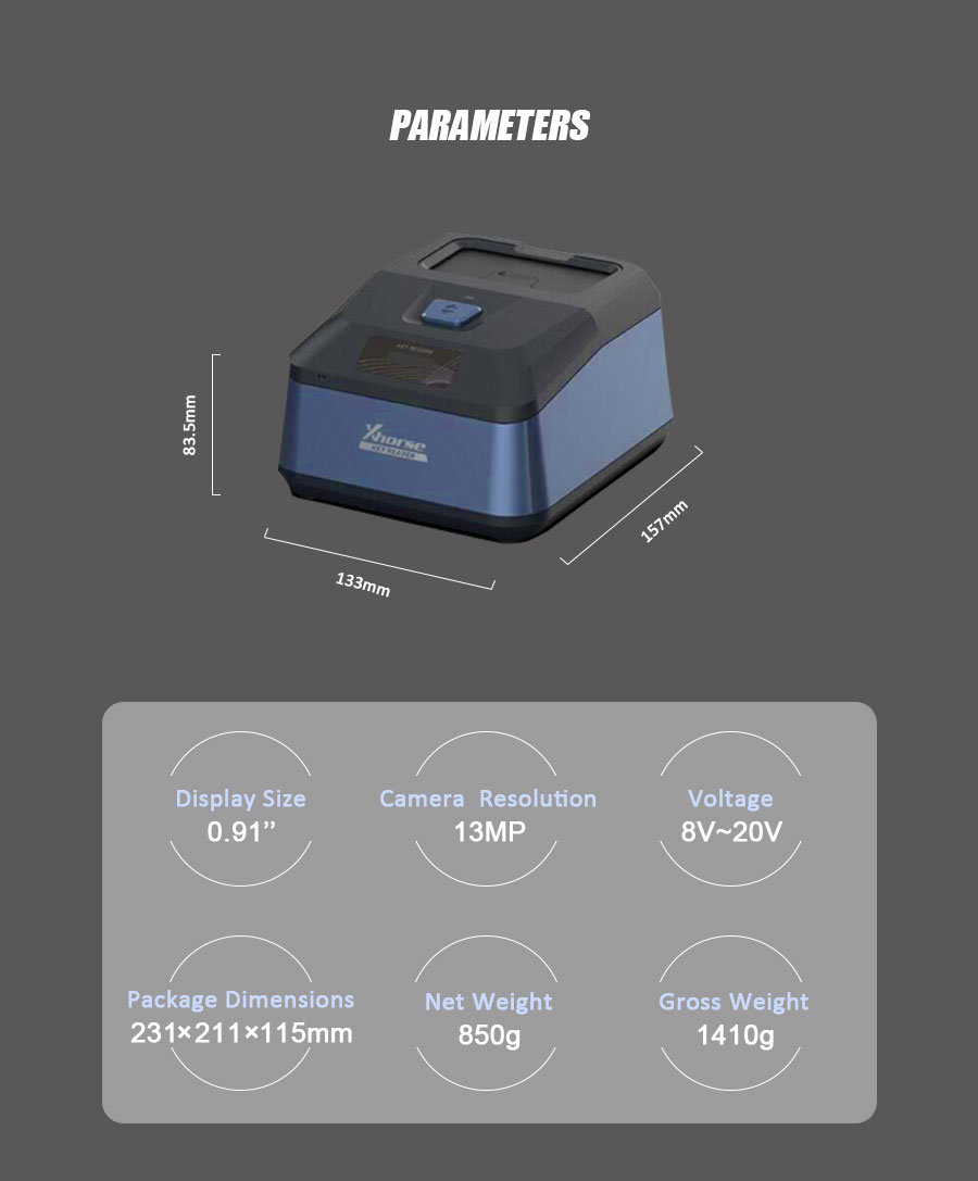 Устройство распознавания ключей Xhorse Key Reader Blade Skimmer