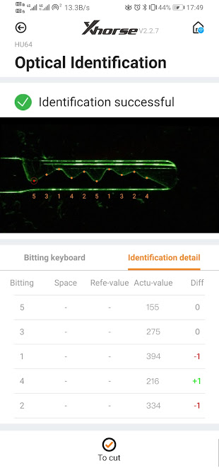 Устройство распознавания ключей Xhorse Key Reader Blade Skimmer