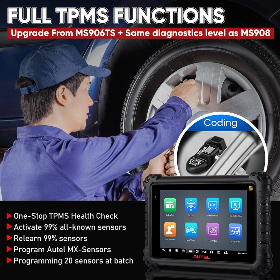 Основные возможности Autel MS906 Pro - TS tpms