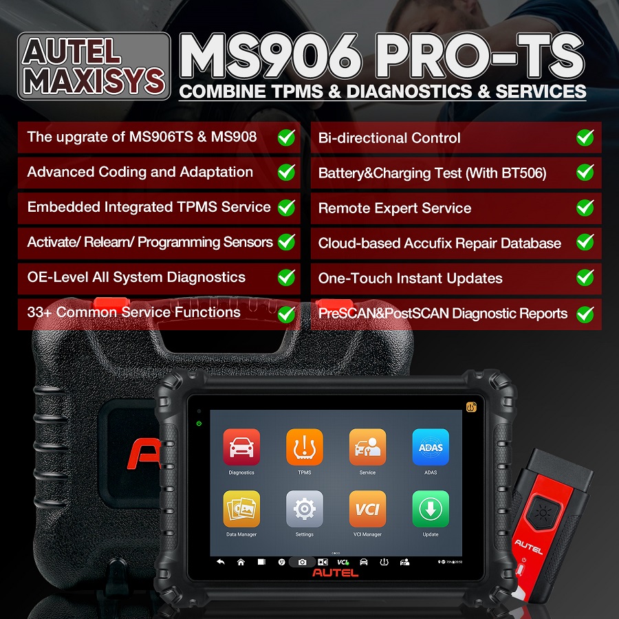 Основные возможности Autel Maxisys MS906 Pro - TS
