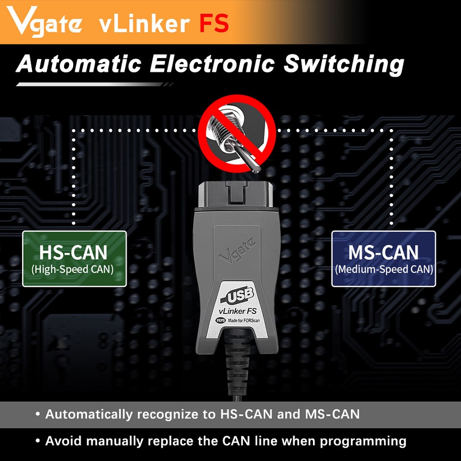 Модель Vgate vLinker FS ELM327 от Forscan