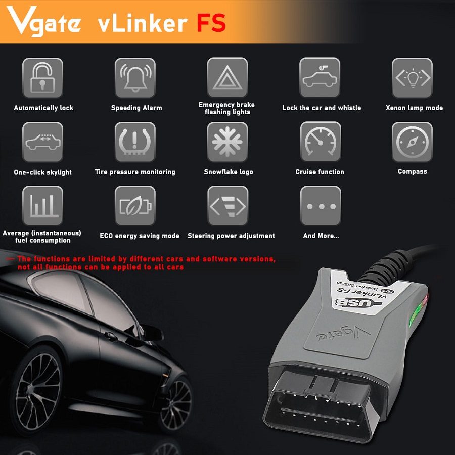 Модель Vgate vLinker FS ELM327 от Forscan