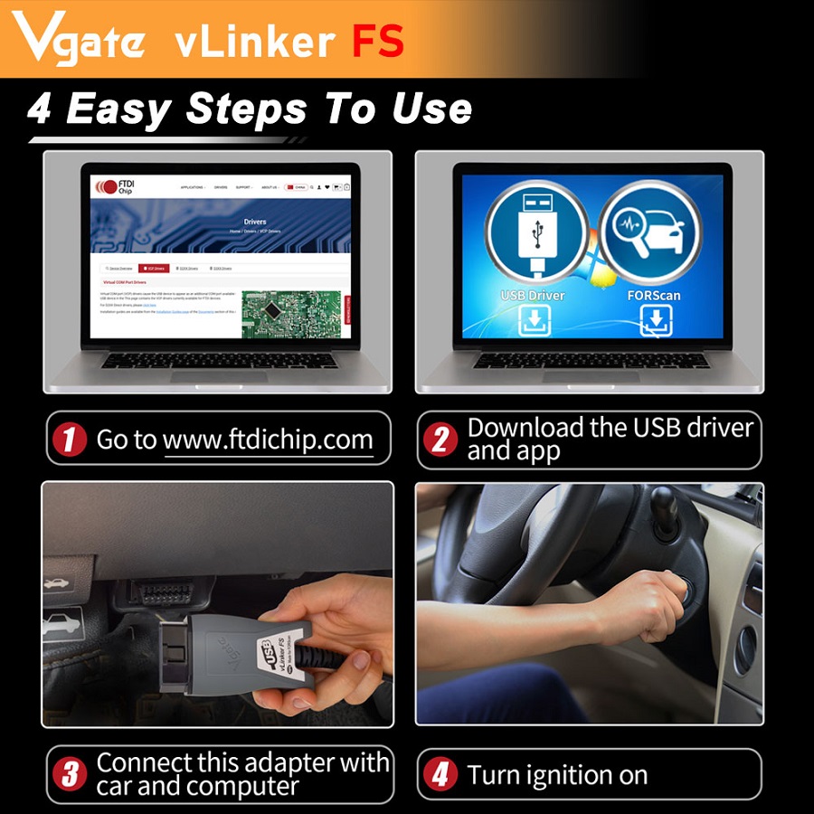 Модель Vgate vLinker FS ELM327 от Forscan