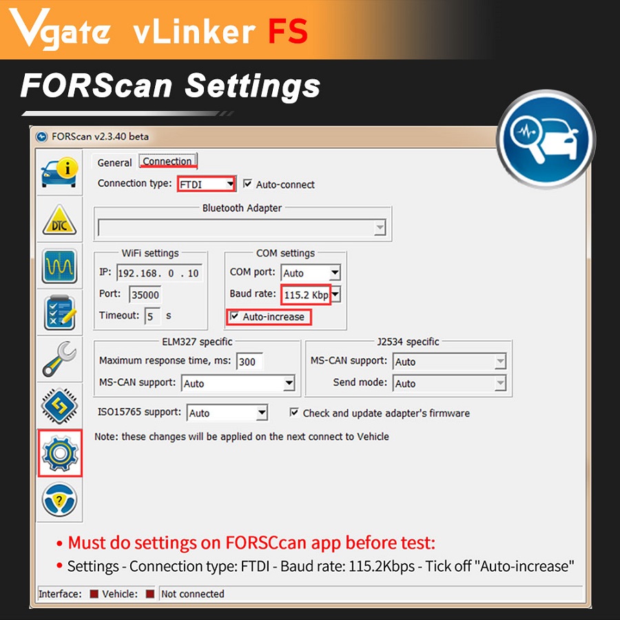 Модель Vgate vLinker FS ELM327 от Forscan