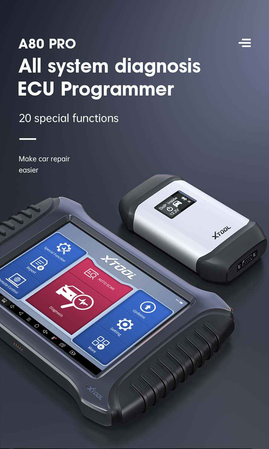 Инструменты для диагностики XTOOL A80 Pro