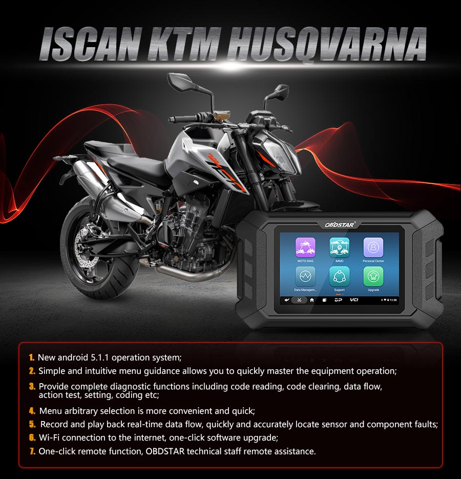Портативный планшет OBDSTAR iScan KTM / HUSQVARNA