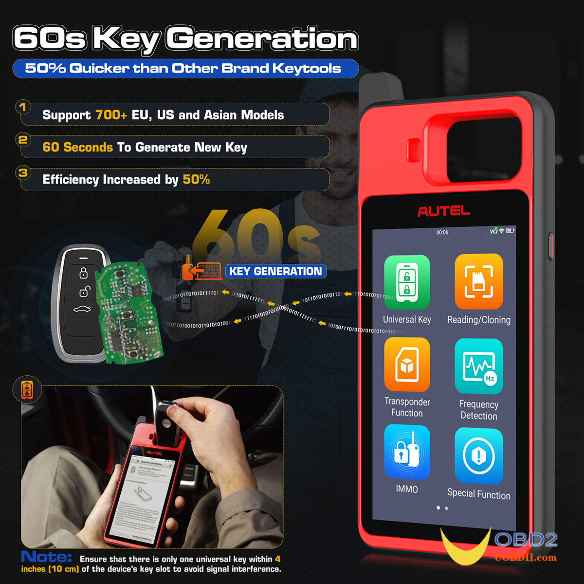  Универсальный генератор ключей Autel MaxiIM KM100E 