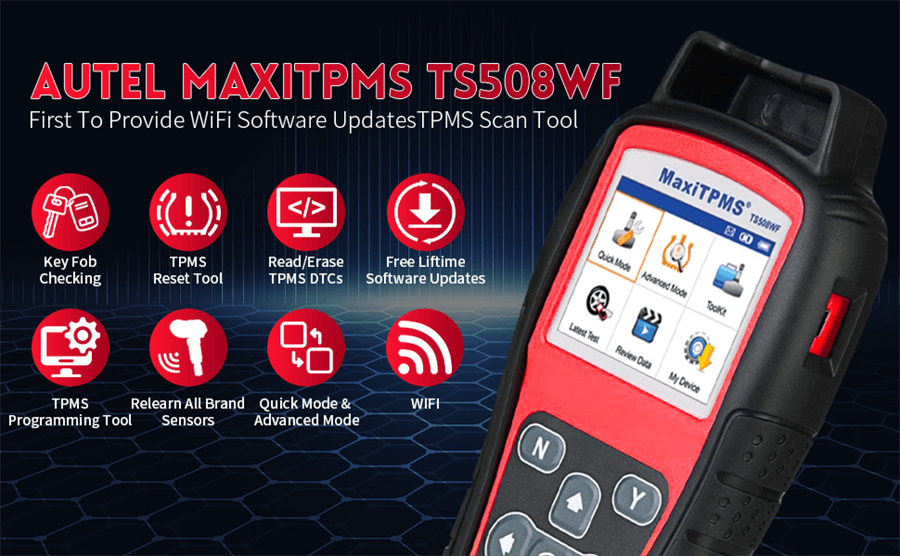 Autel MaxitPMS TS508WF Инструмент диагностики и повторного обучения TPMS
