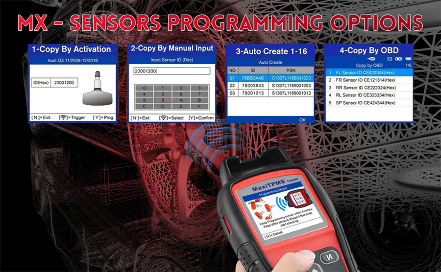 Autel MaxitPMS TS508WF Инструмент диагностики и повторного обучения TPMS