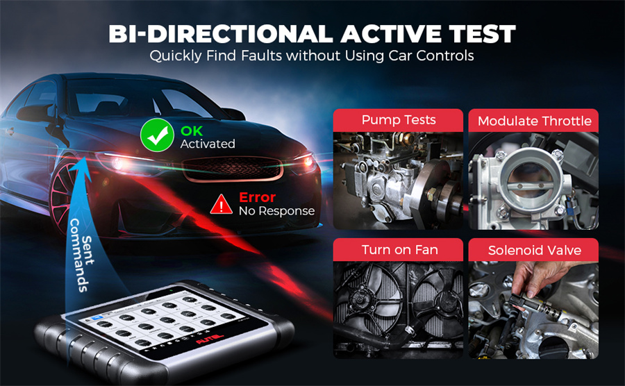 Autel Maxicom MK808S - TS Двустороннее и TPMS Программирование Обучение