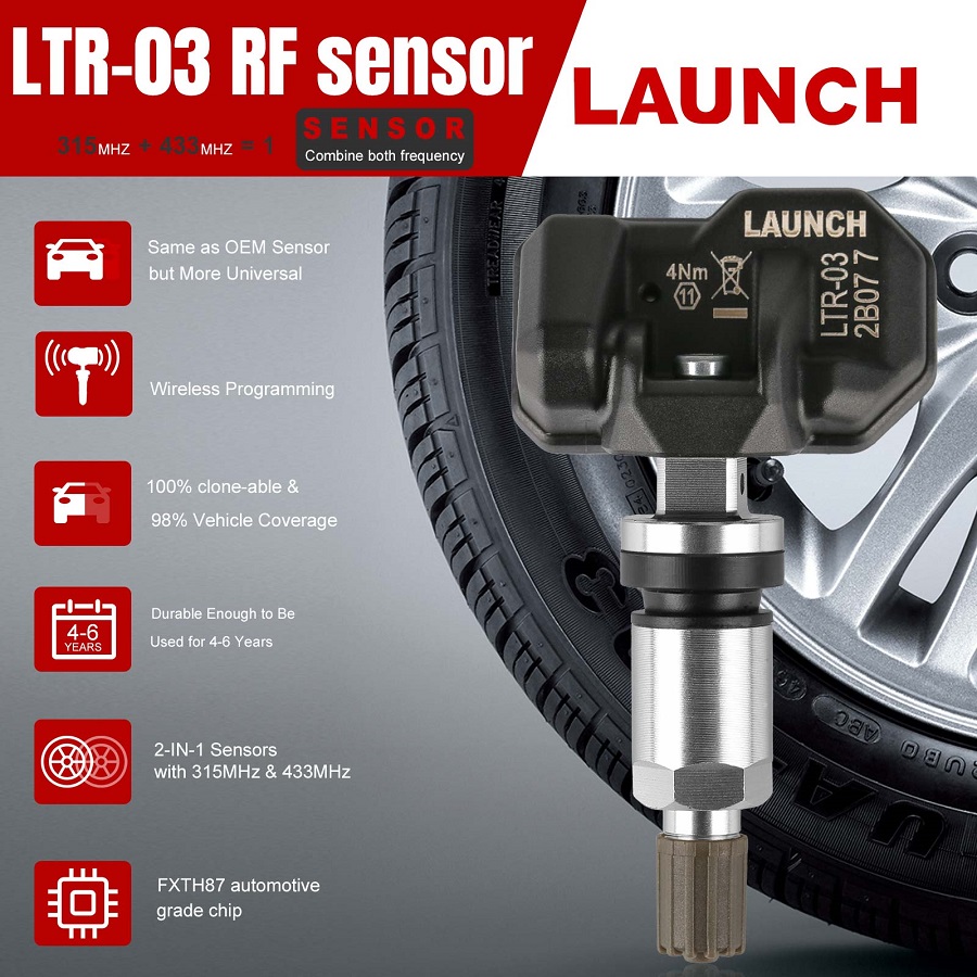 Запуск радиочастотных датчиков LTR - 03 315 МГц и 433 МГц TPMS