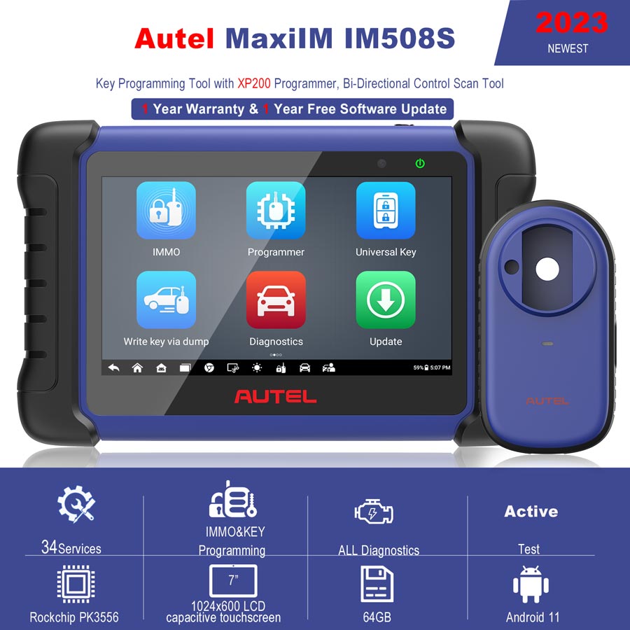 Autel MaxiIM IM508S IMMO и инструмент программирования ключей с функцией XP200 34 + 