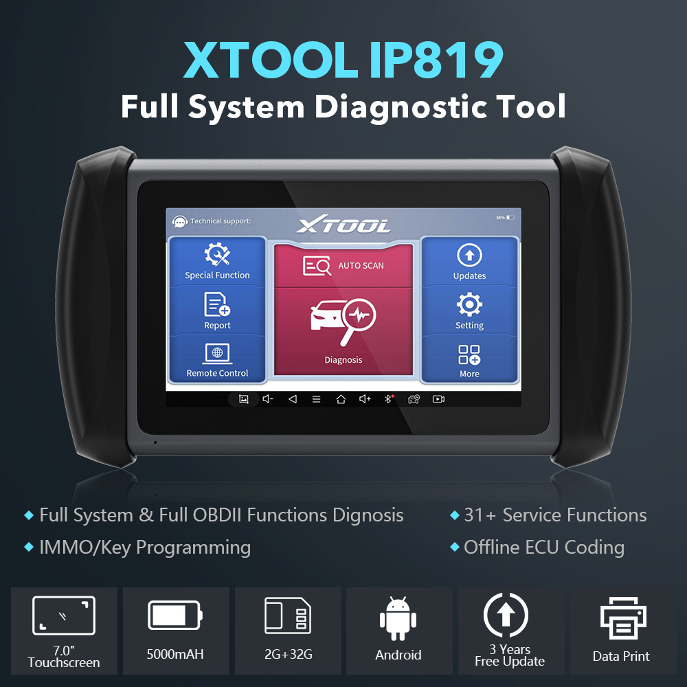 Сканер диагностики автомобилей XTOOL InPlus IP819
