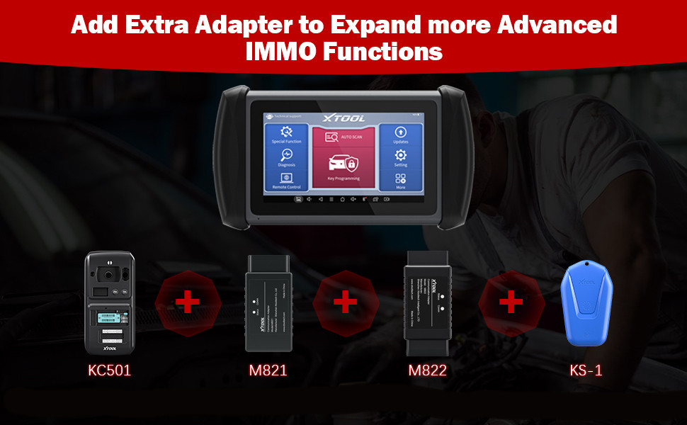 Программирование ключей XTOOL InPlus IK618 с редактором ключей KC100 и адаптером EEPROM