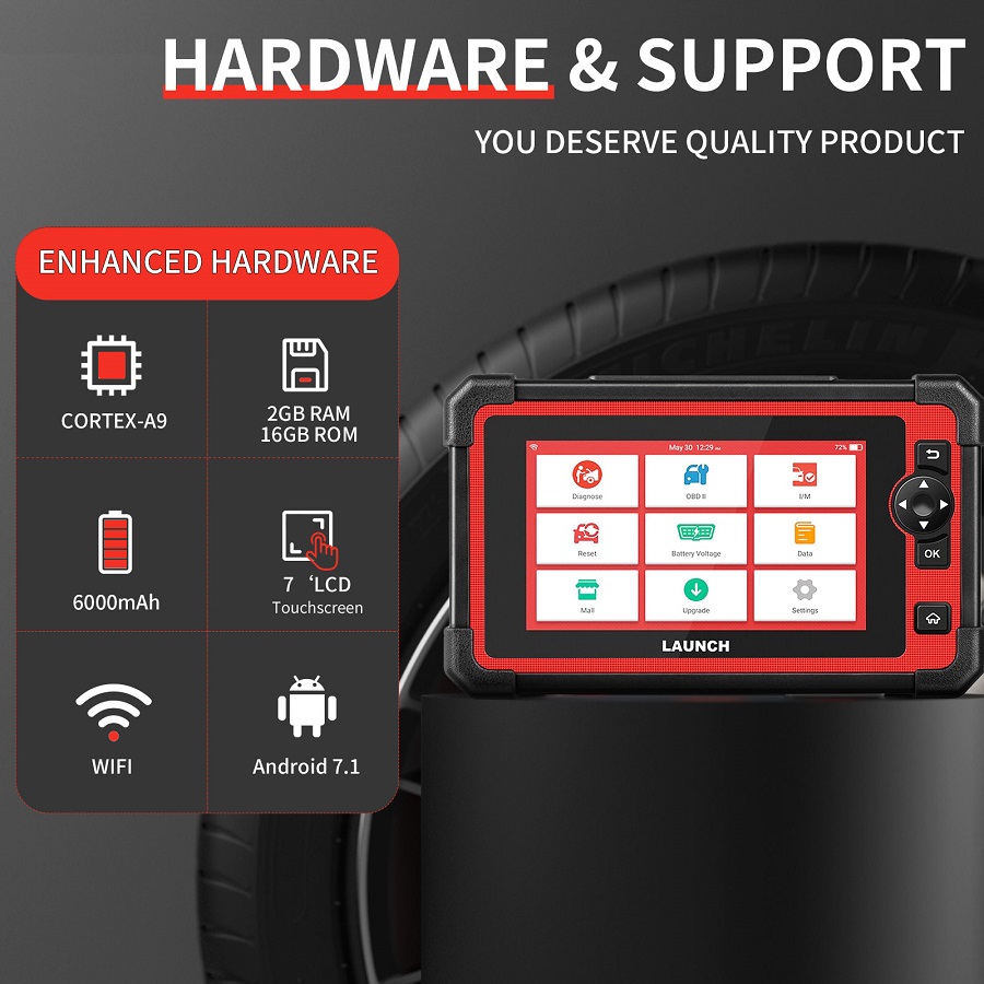 Включите диагностический прибор CRP919E.