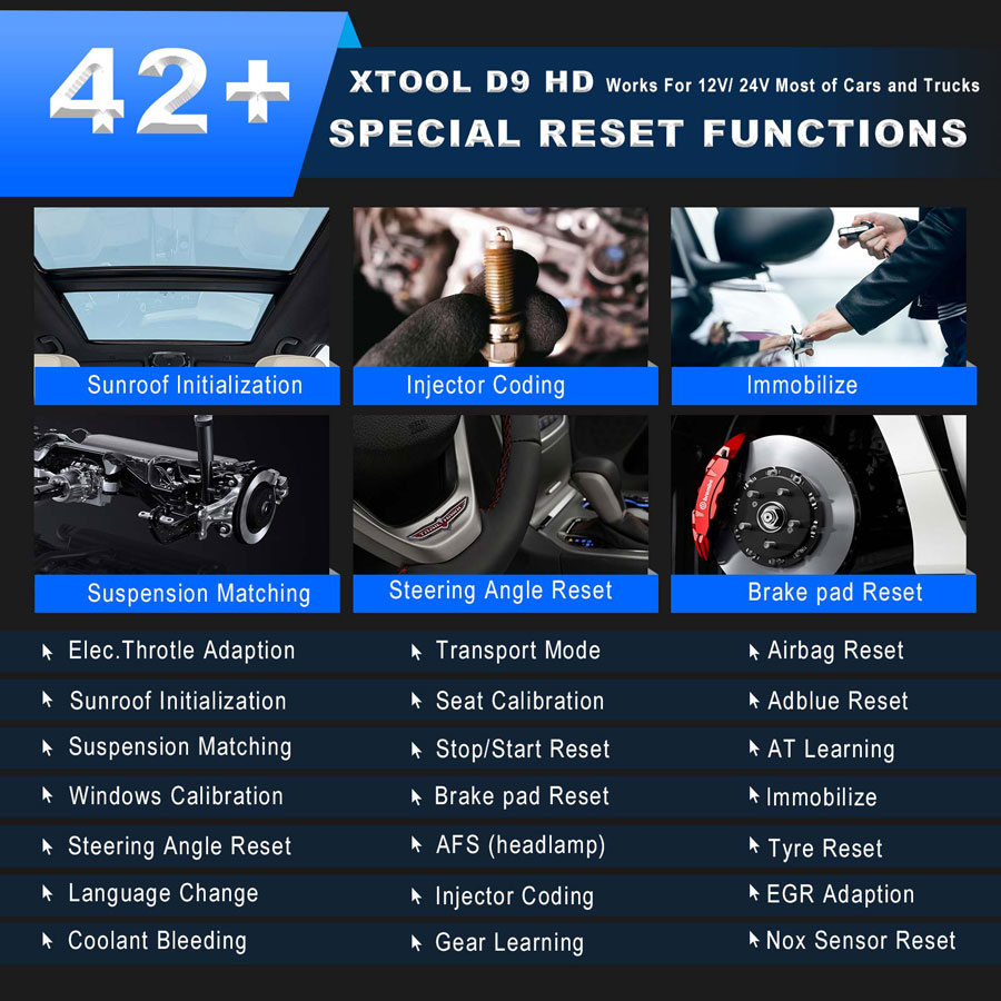 Инструменты диагностики грузовиков и автомобилей XTOOL D9HD 