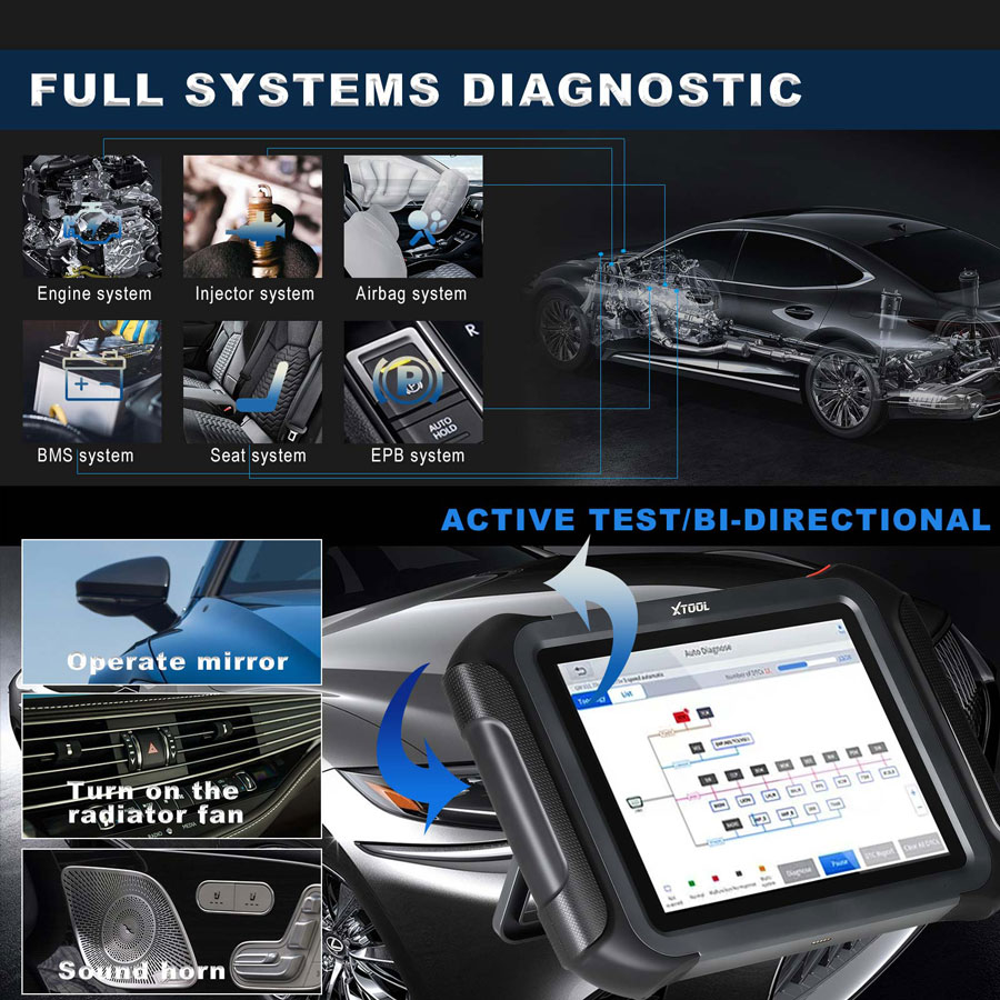 Инструменты диагностики грузовиков и автомобилей XTOOL D9HD 