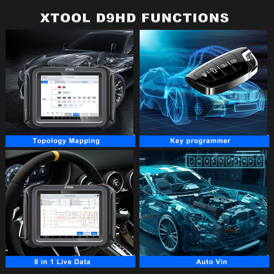 Инструменты диагностики грузовиков и автомобилей XTOOL D9HD 