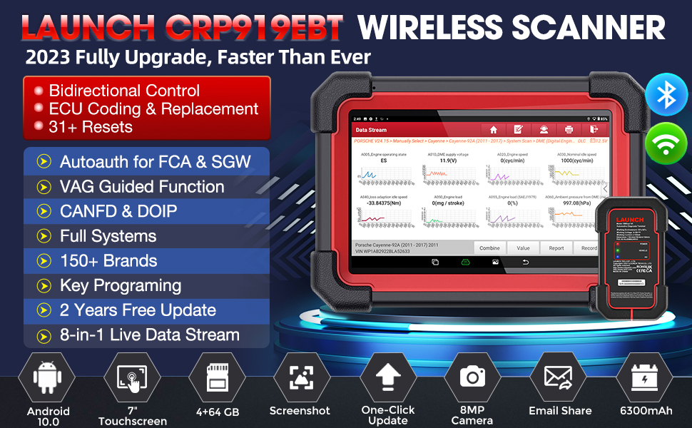 Выпущен диагностический сканер CRP919E Bluetooth BT с поддержкой CAN FD DoIP и ECU