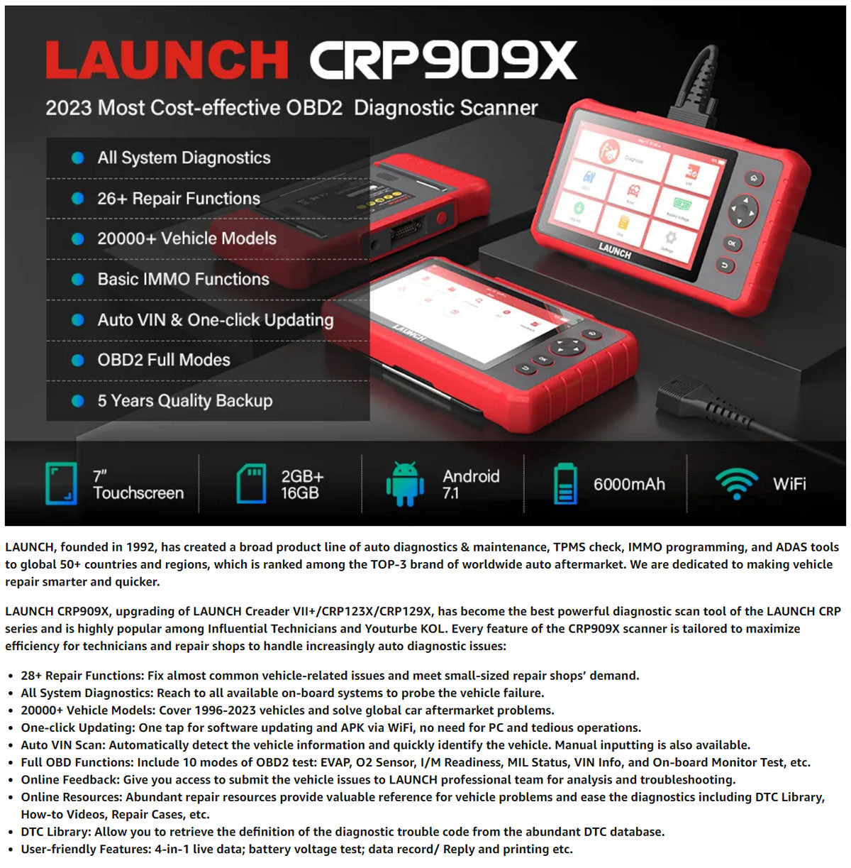 Запуск общесистемного диагностического инструмента X431 CRP919X