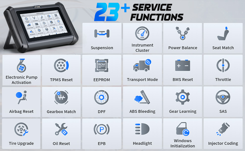 XTOOL X100 PAD S Общесистемная диагностика 23 + Техническое обслуживание X100PAD PLUS Обновление