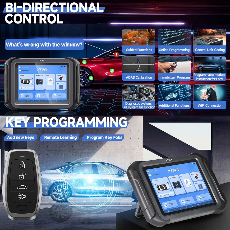 Автоматический диагностический сканер XTOOL D9S PRO поддерживает кодирование ECU, топологическое отображение, программирование клавиш 42, техническое обслуживание CAN FD DoIP