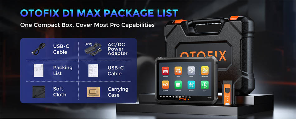 Упаковка OTOFIX D1 MAX включает
