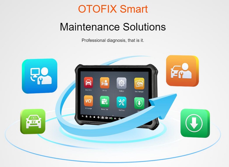 OTOFIX D1 Plus Профессиональный диагностический инструмент 36 + Сервис Функционал Чтение / стирание кода Просмотр данных в режиме реального времени Тест активности