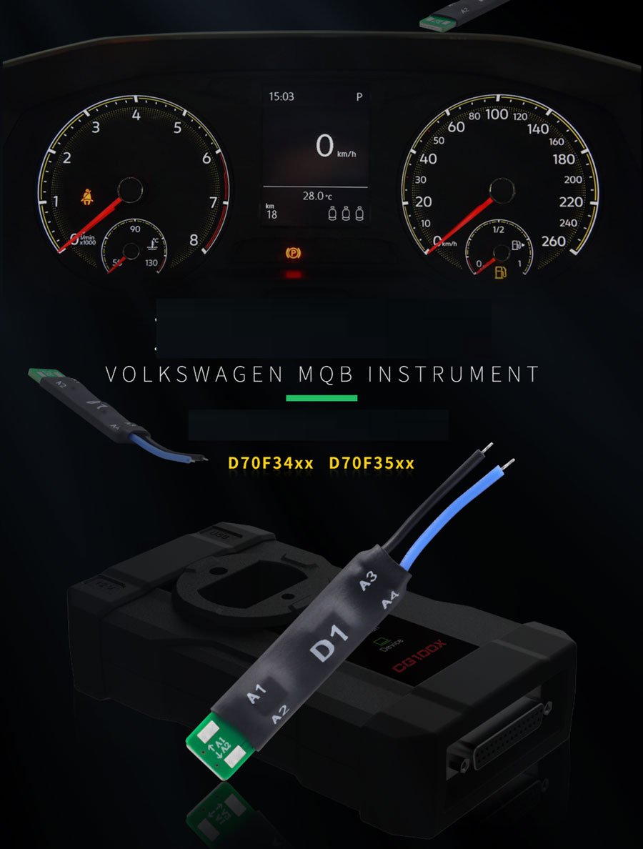 Адаптер CG100X D1 для ремонта пробега VAG MQB D70F34xx D70F35xx