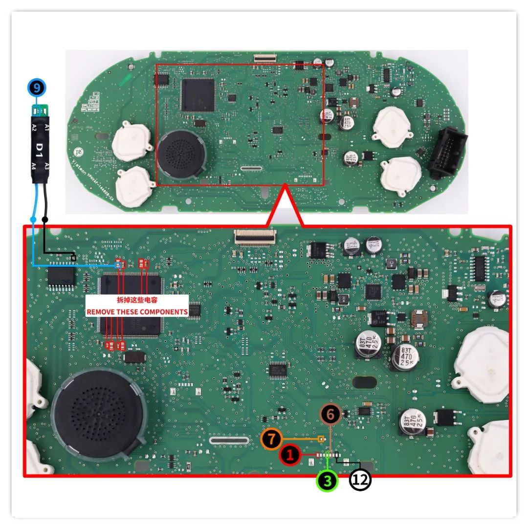 Подключение адаптеров CG100X и D1 к кластеру VAG MQB
