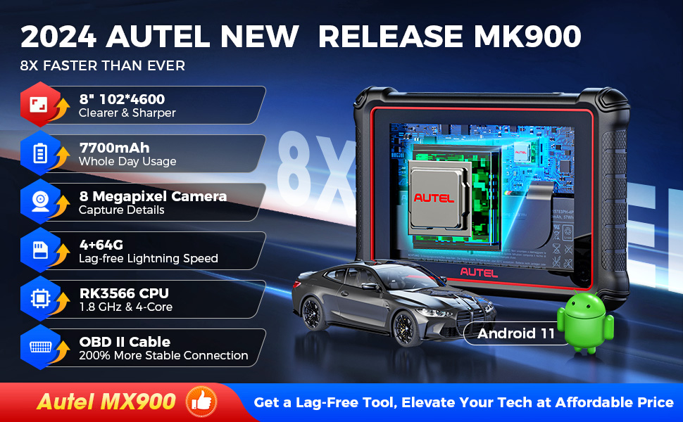 Сканер Autel Maxicom MK900 работает в 8 раз быстрее