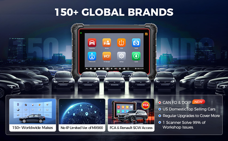 Сканер Autel Maxicom MK900 150 +, 2 новых протокола