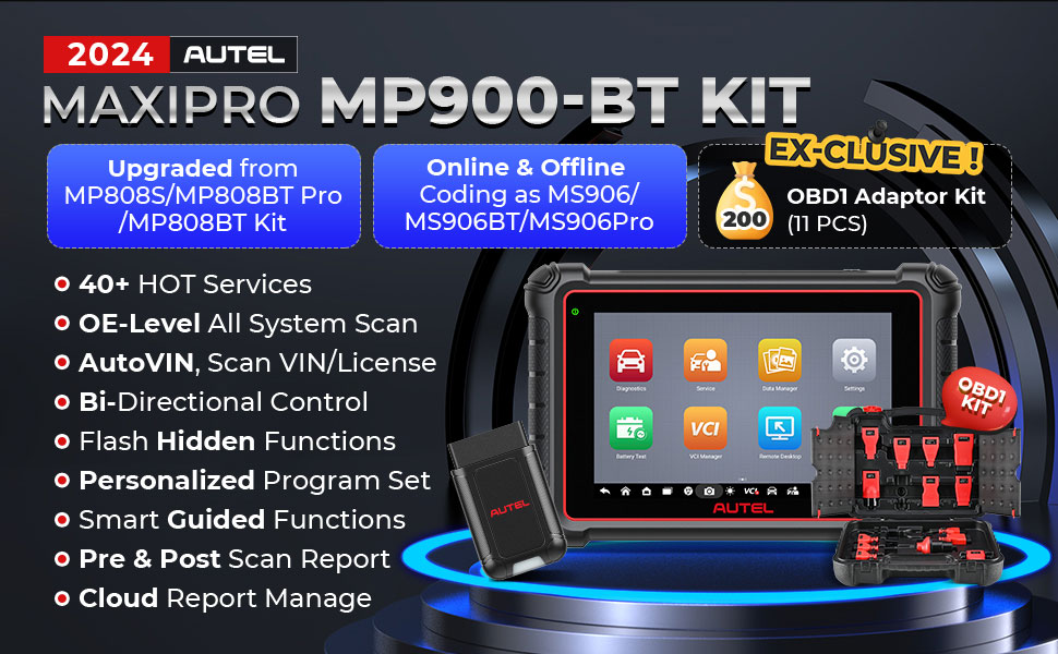 AUTEL MaxiPRO MP900BT Автомобильный диагностический сканер