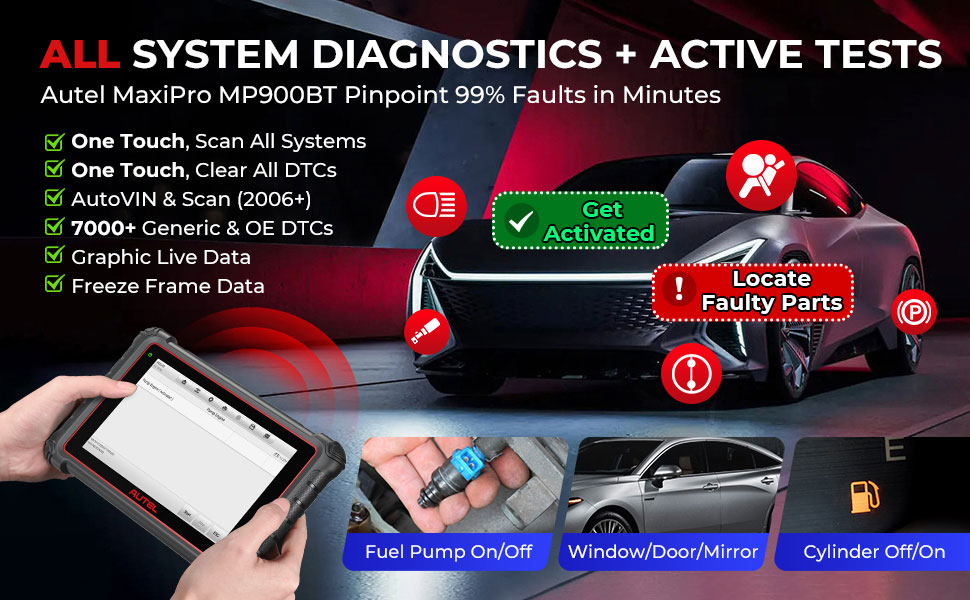 AUTEL MaxiPRO MP900BT Автомобильный диагностический сканер
