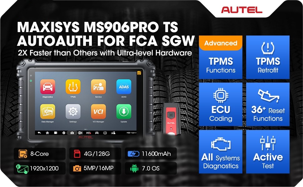 Autel Maxisys MS906 Pro TS Уровень ОЕ Общесистемная диагностика и мониторинг давления в шинах