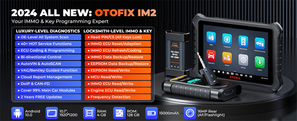 OTOFIX IM2 с инструментами автоматического программирования и диагностики клавиш XP1 PRO и V1 Flash 