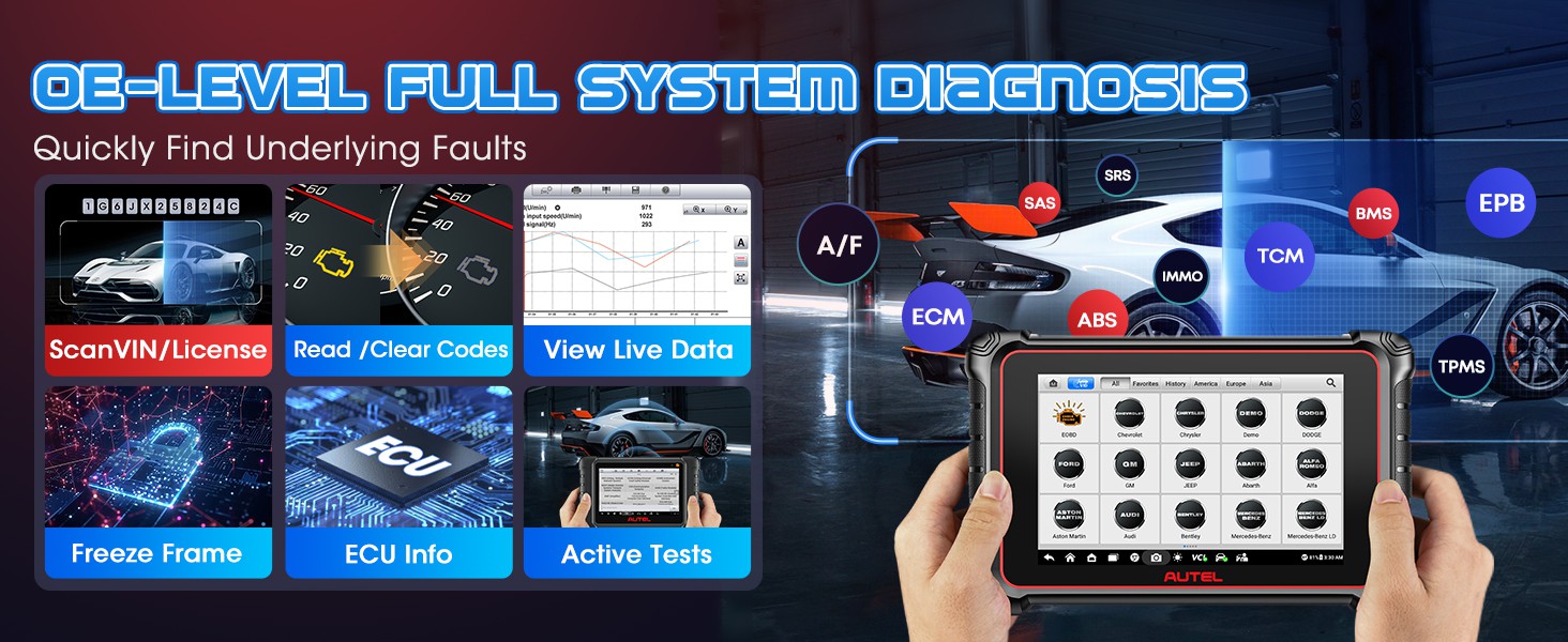 Autel Maxicom MK900 - BT Все системы диагностики