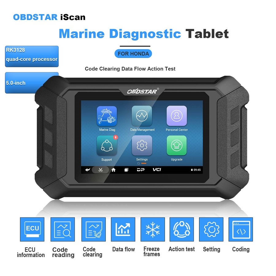 OBDSTAR iScan for HONDA Marine Diagnostic Tablet Code Reading Code Clearing Data Flow Action Test for 2004 - 2022 Экипаж реактивного планера