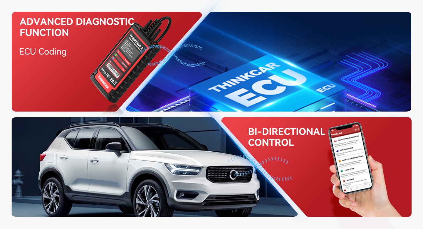THINKCAR Thinkdiag2 Двусторонний диагностический сканер для iOS и Android с протоколом CAN - FD и функцией 15 +
