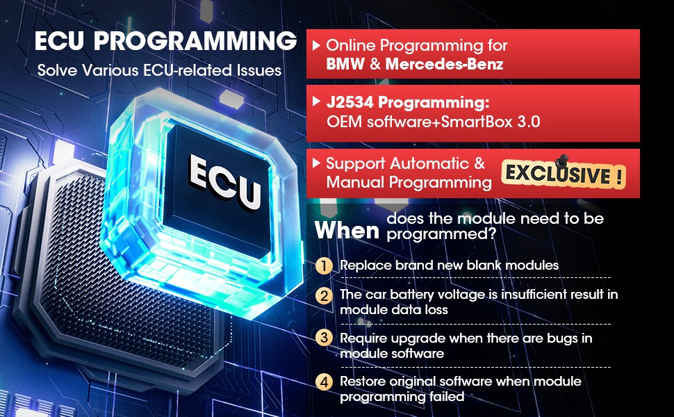 Запуск X431 Pro5 ECU
