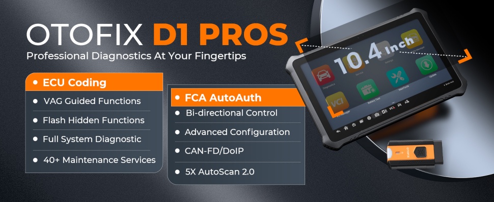 Инструменты для диагностики автомобилей OTOFIX D1 PROS 