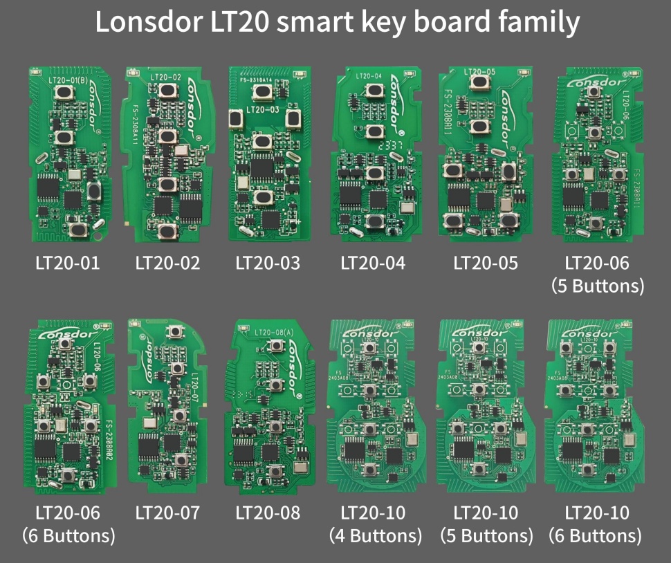 Lonsdor LT20 серии LT20 - 01 / 02 / 03 / 04 / 05 / 06 / 07 / 08 / 10 8A + 4D Универсальный интеллектуальный ключ 