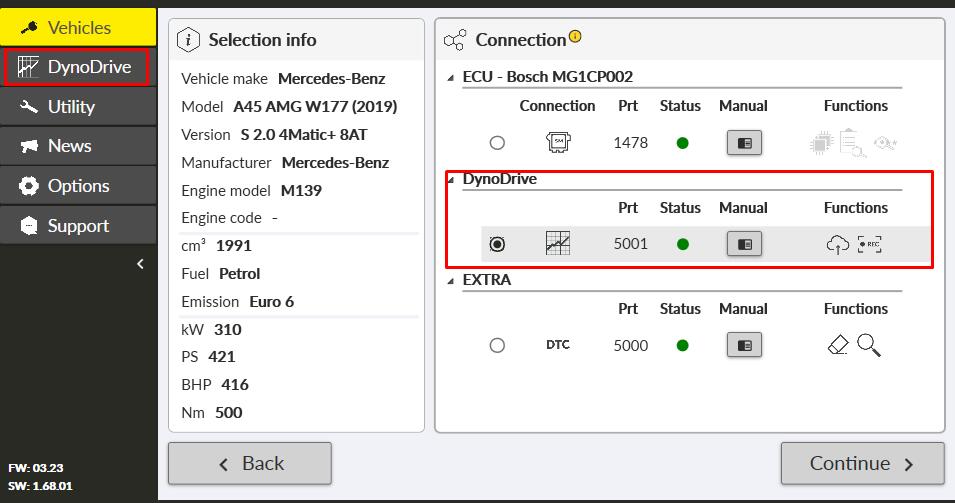 Функции DynoDrive для KESS3